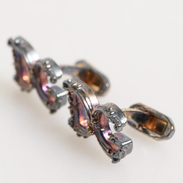 DOLCE & GABBANA Boutons de Manchette Or & Argent 925 - Icône de Marque