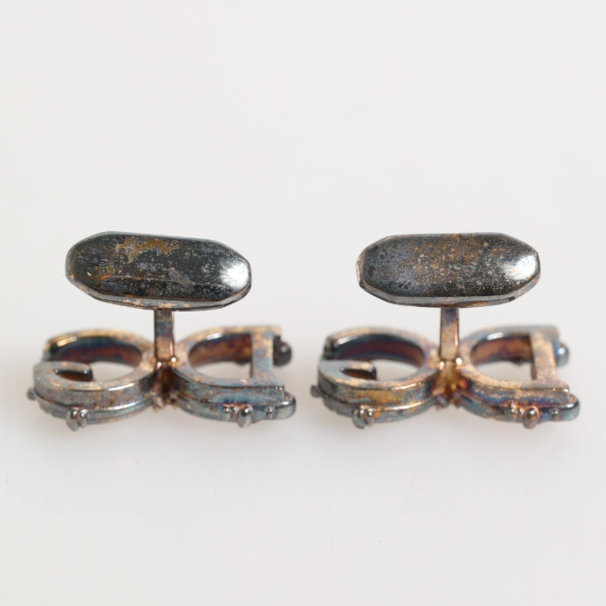 DOLCE & GABBANA Boutons de Manchette Or & Argent 925 - Icône de Marque