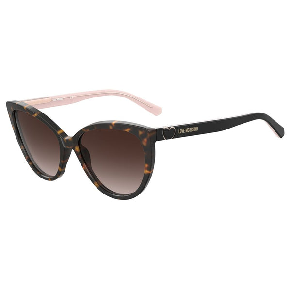 LOVE MOSCHINO, Lunettes de Soleil Écaille de Tortue et Rose & Coeur