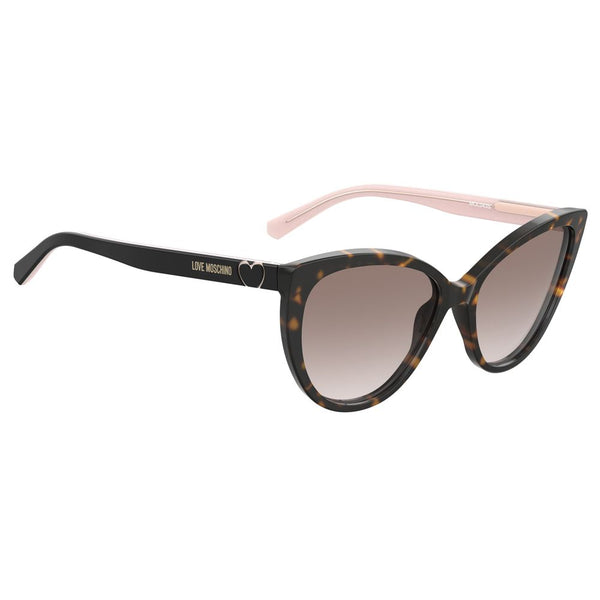 LOVE MOSCHINO, Lunettes de Soleil Écaille de Tortue et Rose & Coeur
