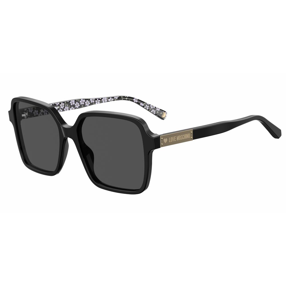 LOVE MOSCHINO, Lunettes de Soleil Classiques Carrées Noires