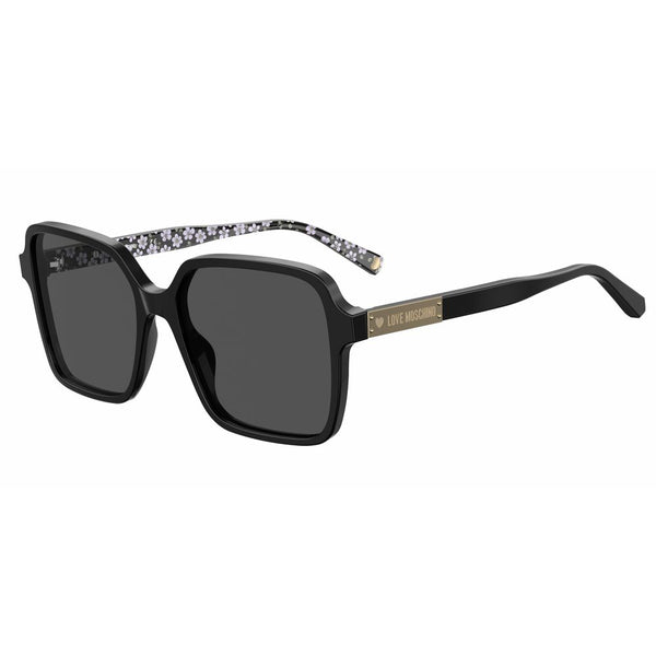 LOVE MOSCHINO, Lunettes de Soleil Classiques Carrées Noires