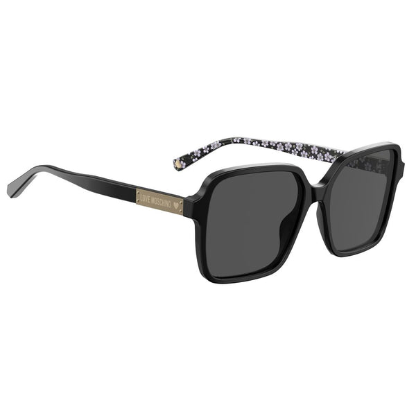 LOVE MOSCHINO, Lunettes de Soleil Classiques Carrées Noires