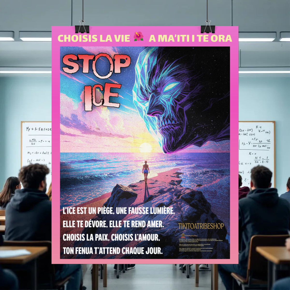 Posters Anti-ICE Polynésie – Affiches de Sensibilisation Contre la Drogue “Paruru i te ora – Brisons les chaînes de l’ICE”