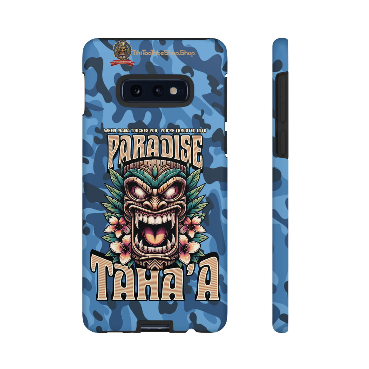 Tahaa – Coque Antichoc Premium « Tiki Féroce » | Design Tribal & Protection Maximale