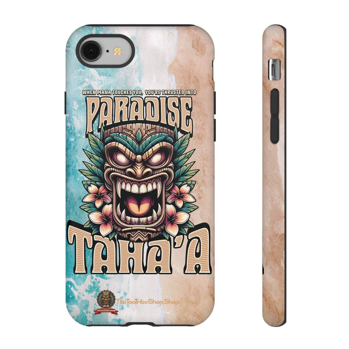 Tahaa – Coque Antichoc Premium « Tiki Féroce » | Design Tribal & Protection Maximale