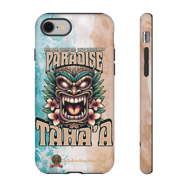 Tahaa – Coque Antichoc Premium « Tiki Féroce » | Design Tribal & Protection Maximale