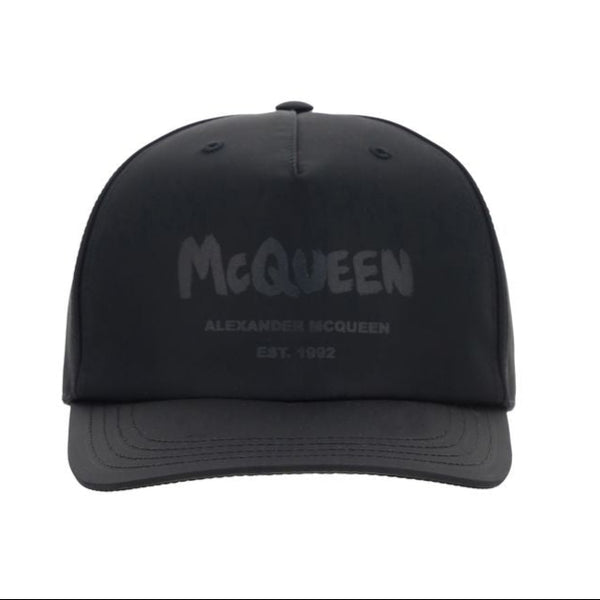 ALEXANDER MCQUEEN Casquette de baseball en polyester, noire