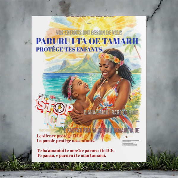 Posters Anti-ICE Polynésie – Affiches de Sensibilisation Contre la Drogue “Paruru i te ora – Brisons les chaînes de l’ICE”