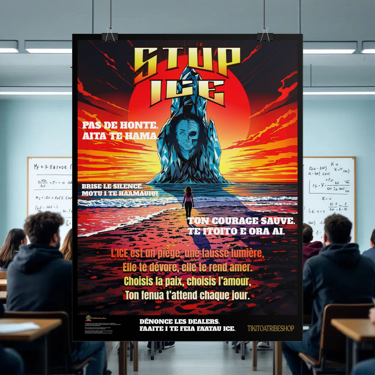 Posters Anti-ICE Polynésie – Affiches de Sensibilisation Contre la Drogue “Paruru i te ora – Brisons les chaînes de l’ICE”