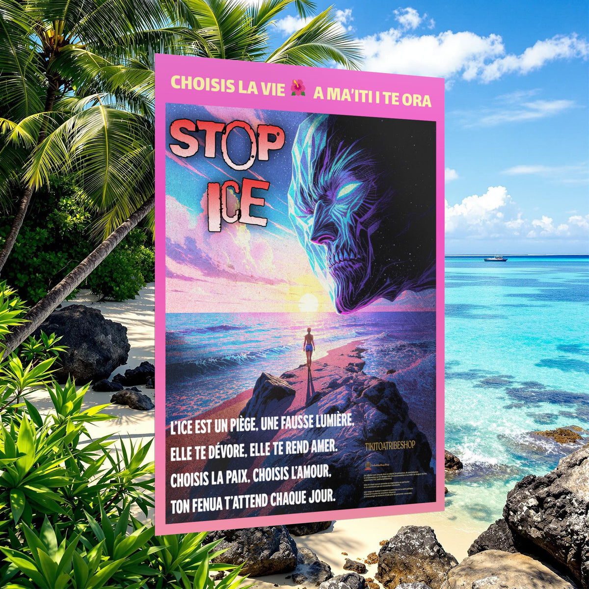 Posters Anti-ICE Polynésie – Affiches de Sensibilisation Contre la Drogue “Paruru i te ora – Brisons les chaînes de l’ICE”