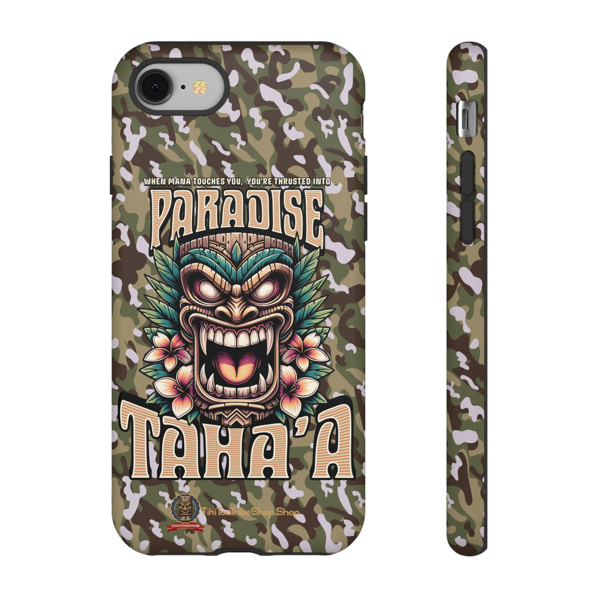 Tahaa – Coque Antichoc Premium « Tiki Féroce » | Design Tribal & Protection Maximale