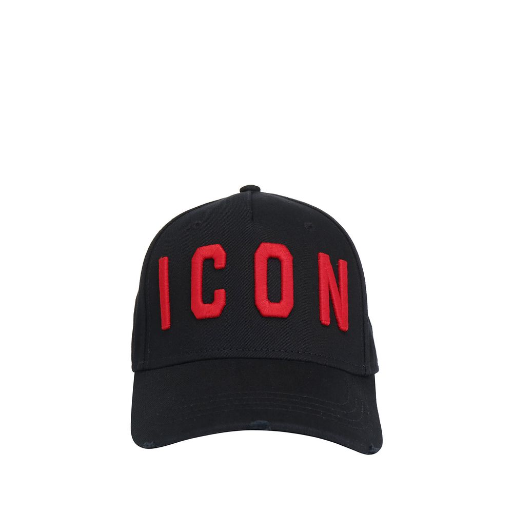 DSQUARED² CASQUETTE DE BASEBALL ROUGE /NOIR  ICON D'URBAN STYLE