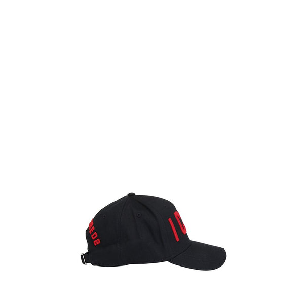 DSQUARED² CASQUETTE DE BASEBALL ROUGE /NOIR  ICON D'URBAN STYLE