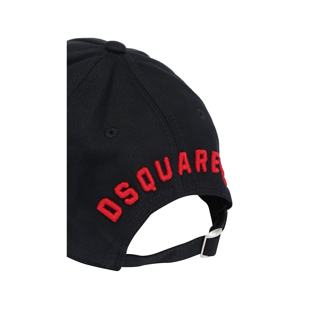 DSQUARED² CASQUETTE DE BASEBALL ROUGE /NOIR  ICON D'URBAN STYLE