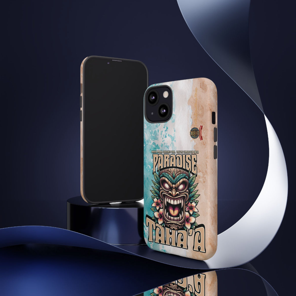 Tahaa – Coque Antichoc Premium « Tiki Féroce » | Design Tribal & Protection Maximale