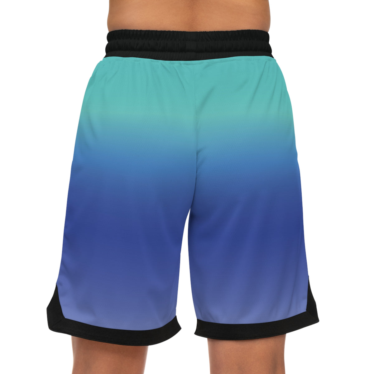 B-BALL SHORTS - Lagoon Blue Gradient &amp; Ocean Style