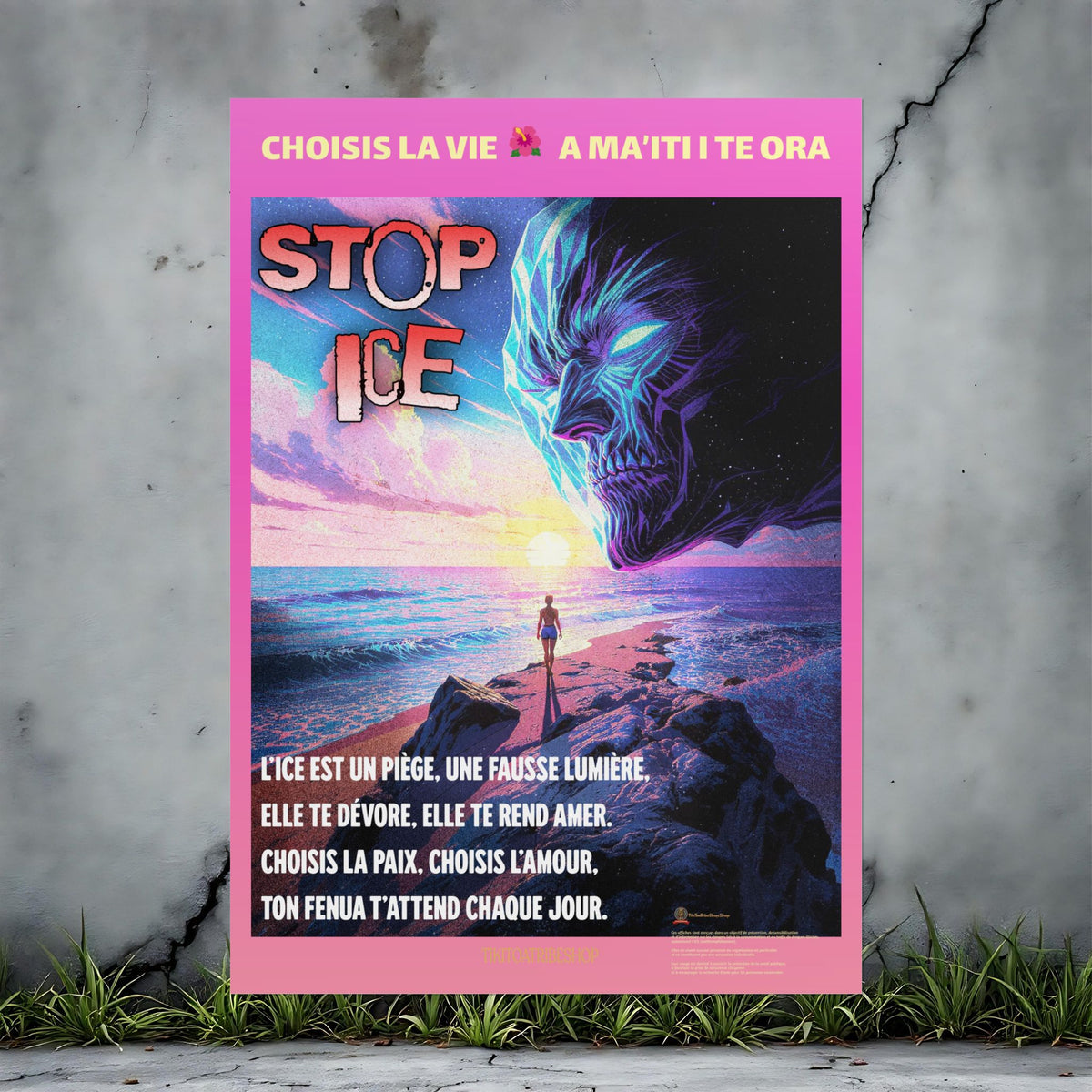 Posters Anti-ICE Polynésie – Affiches de Sensibilisation Contre la Drogue “Paruru i te ora – Brisons les chaînes de l’ICE”