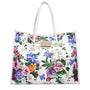 DOLCE & GABBANA Grand sac porté épaule en tissu fleuri et cuir de veau – Élégance italienne