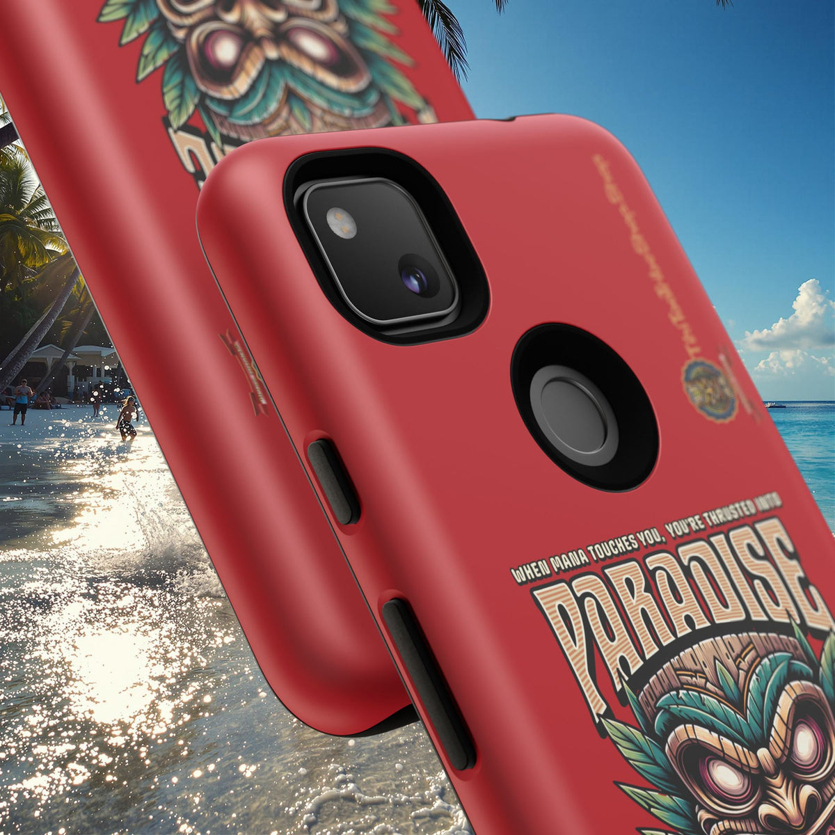 Tahaa – Coque Antichoc Premium « Tiki Féroce » | Design Tribal & Protection Maximale
