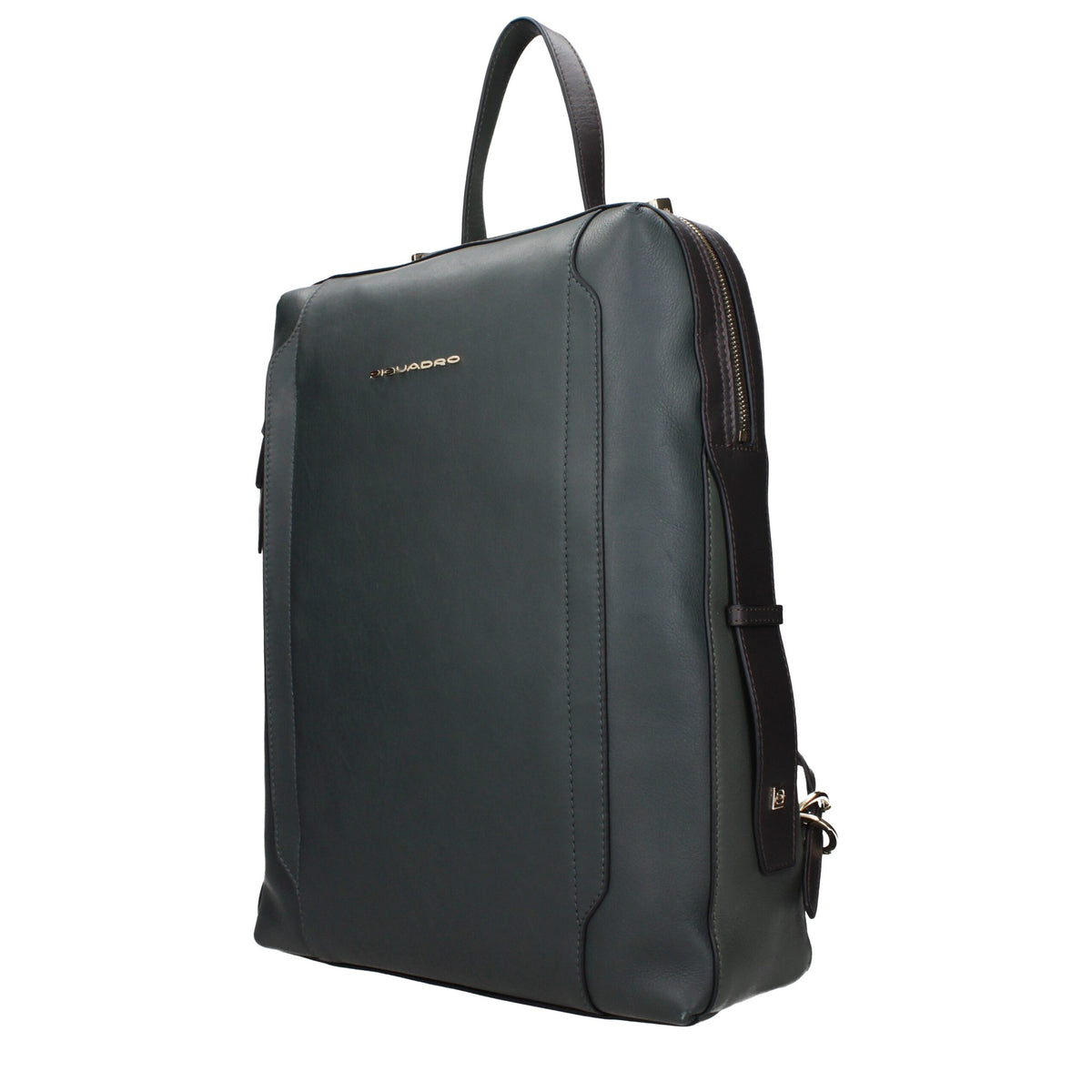PIQUADRO : Sac à Dos Business en Cuir Vintage Vert