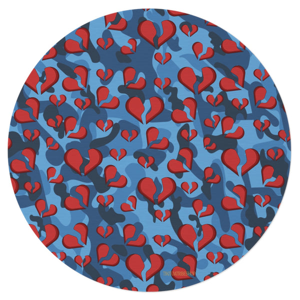 Tapis Rond ou Décoration Murale, Cœurs Brisés, Âme Rebelle