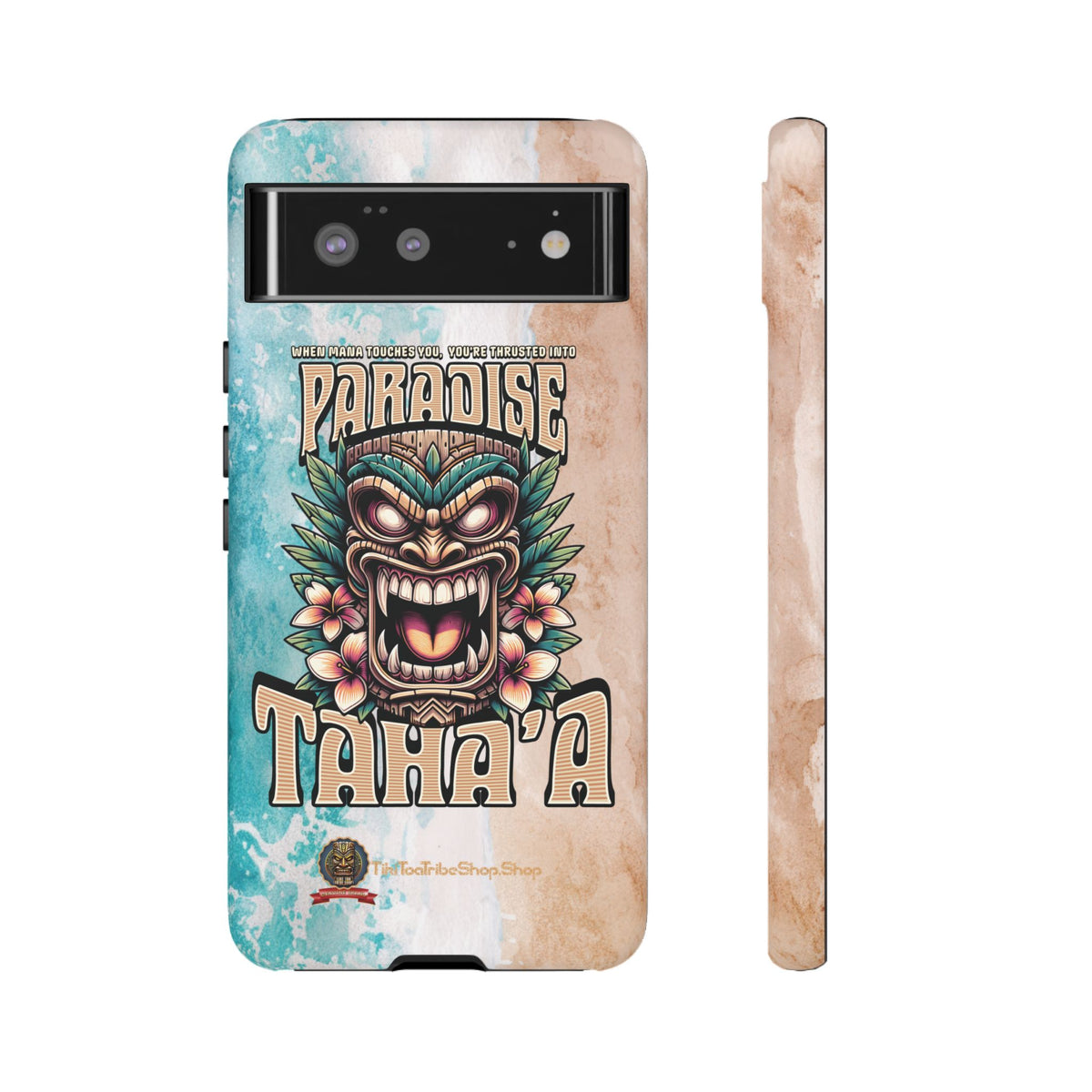 Tahaa – Coque Antichoc Premium « Tiki Féroce » | Design Tribal & Protection Maximale