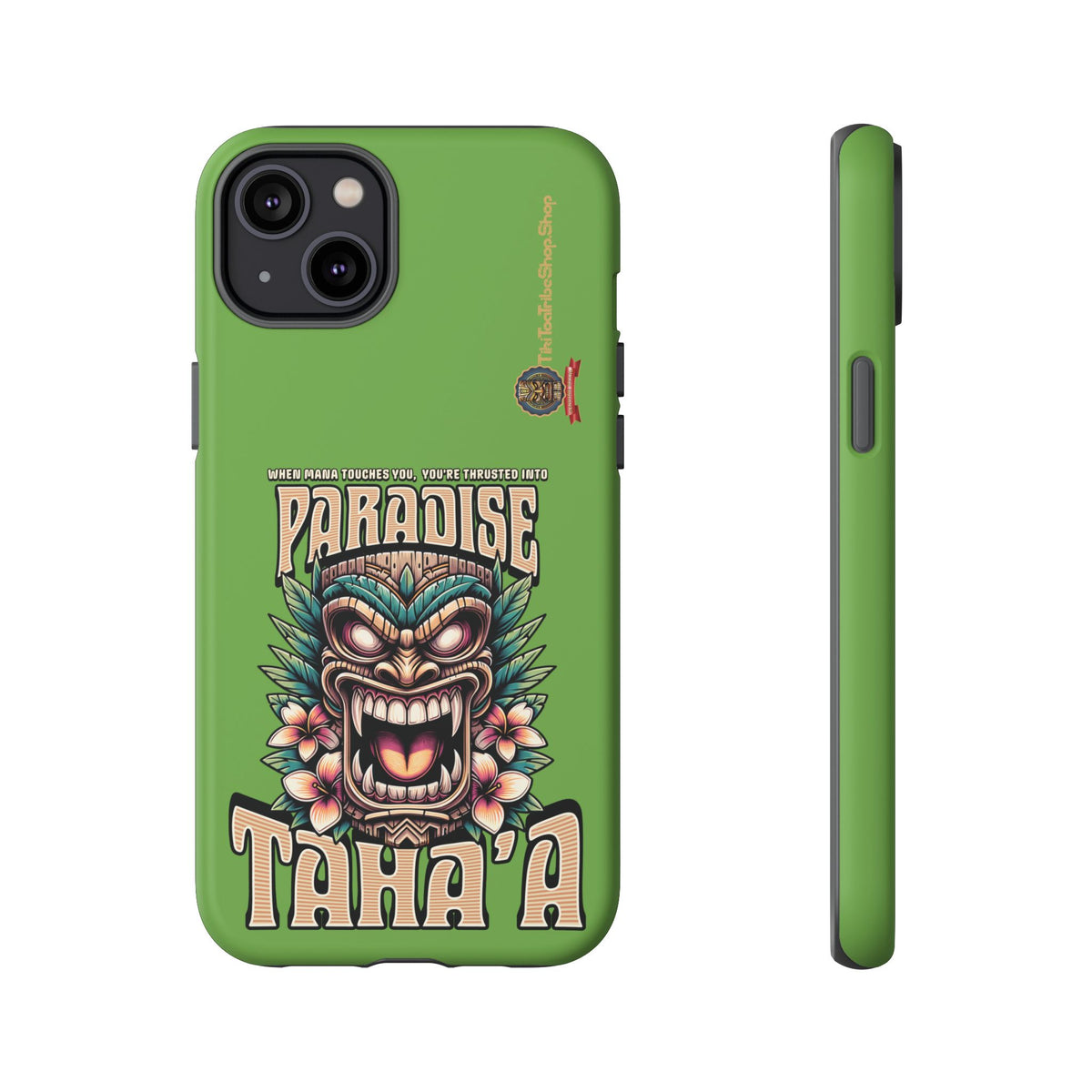 Tahaa – Coque Antichoc Premium « Tiki Féroce » | Design Tribal & Protection Maximale