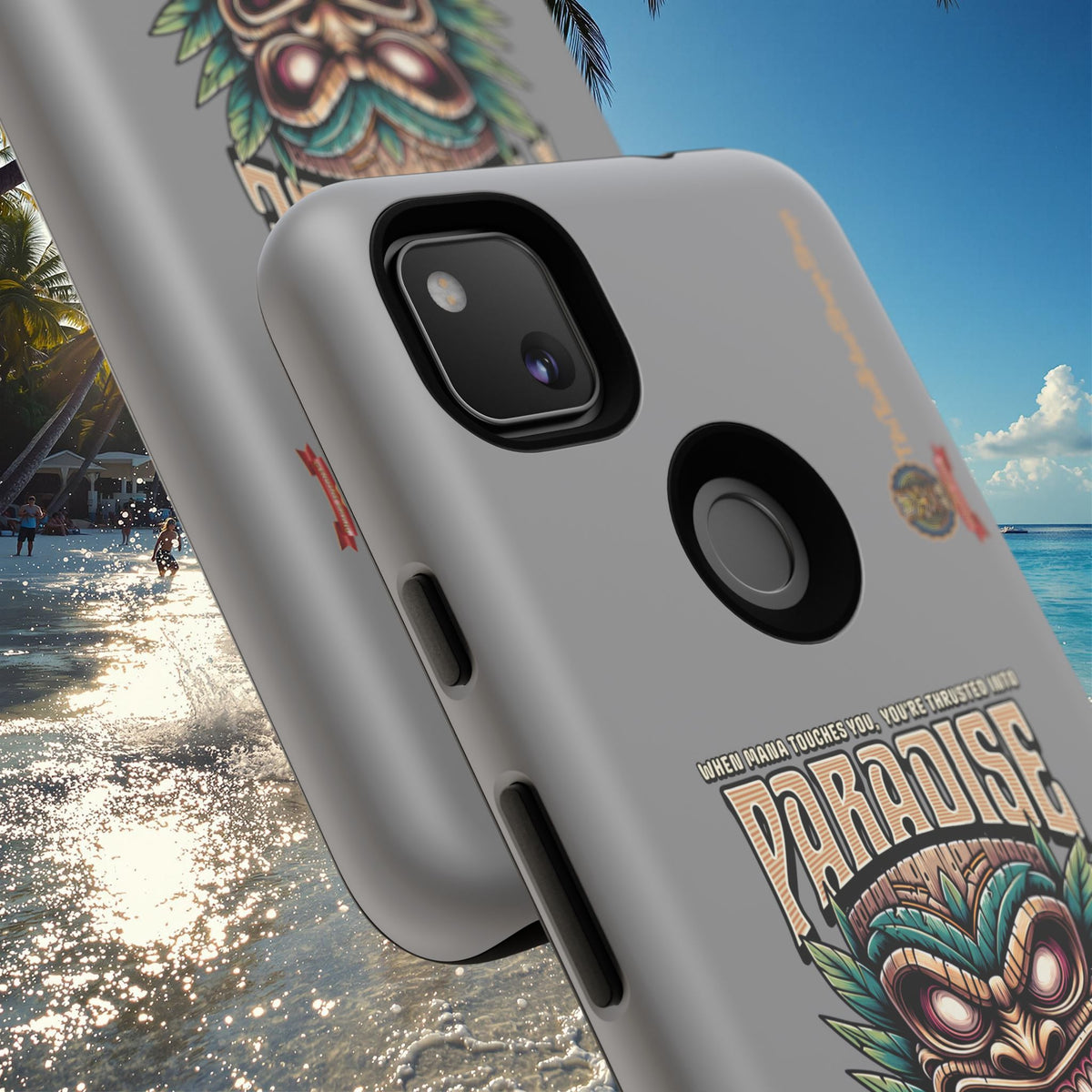 Tahaa – Coque Antichoc Premium « Tiki Féroce » | Design Tribal & Protection Maximale