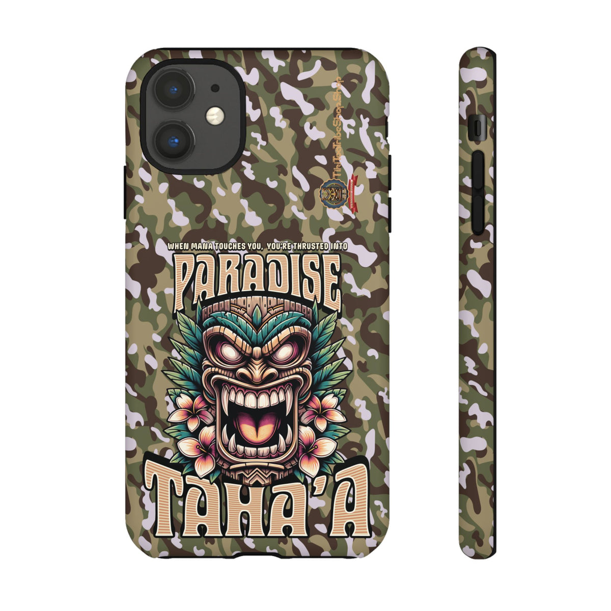 Tahaa – Coque Antichoc Premium « Tiki Féroce » | Design Tribal & Protection Maximale