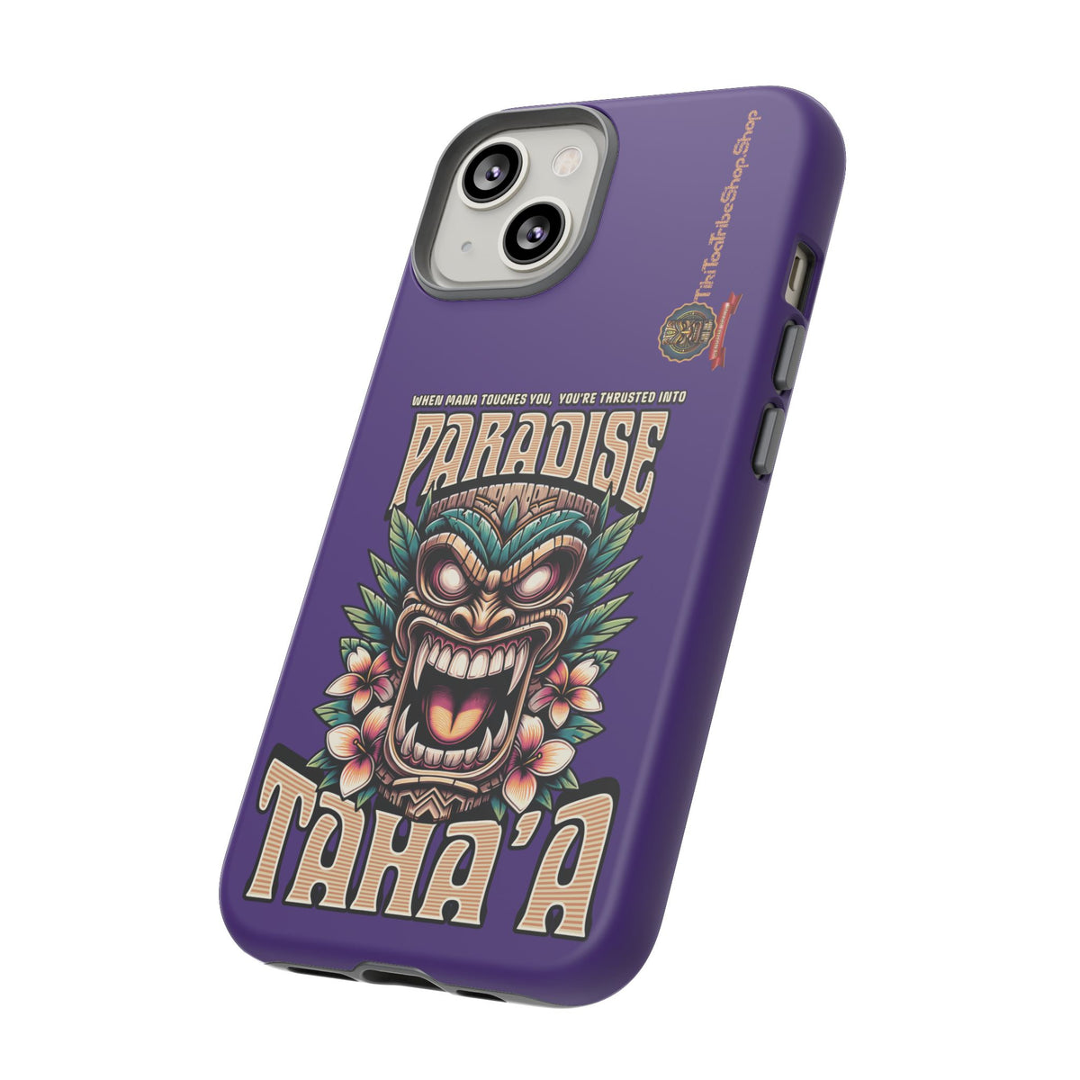 Tahaa – Coque Antichoc Premium « Tiki Féroce » | Design Tribal & Protection Maximale