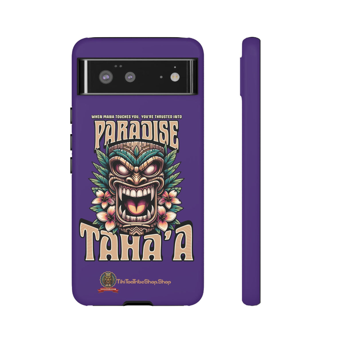 Tahaa – Coque Antichoc Premium « Tiki Féroce » | Design Tribal & Protection Maximale