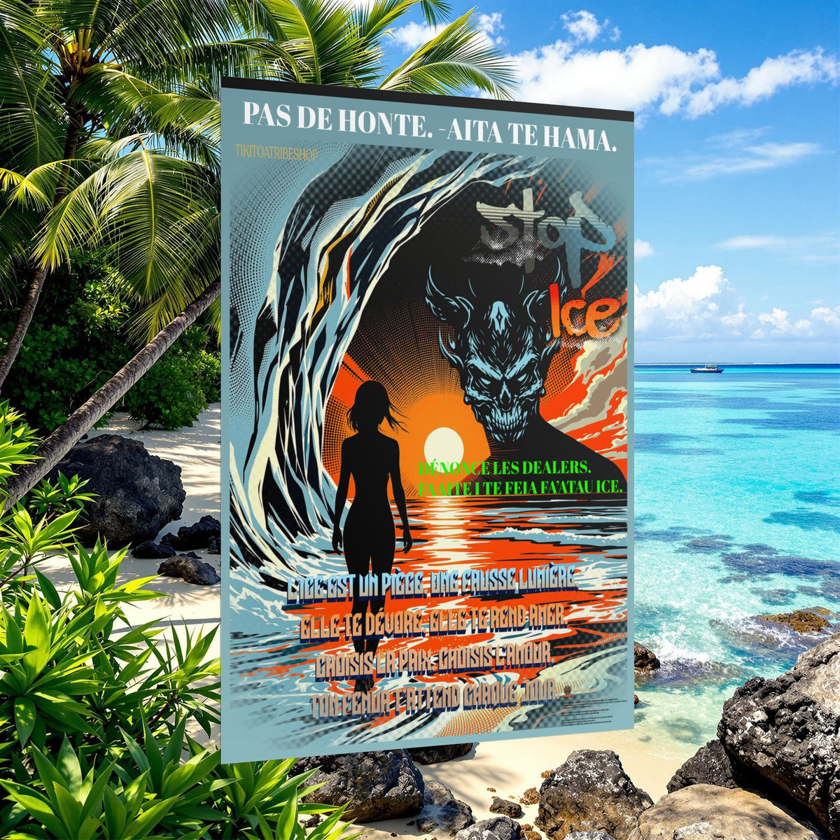Posters Anti-ICE Polynésie – Affiches de Sensibilisation Contre la Drogue “Paruru i te ora – Brisons les chaînes de l’ICE”