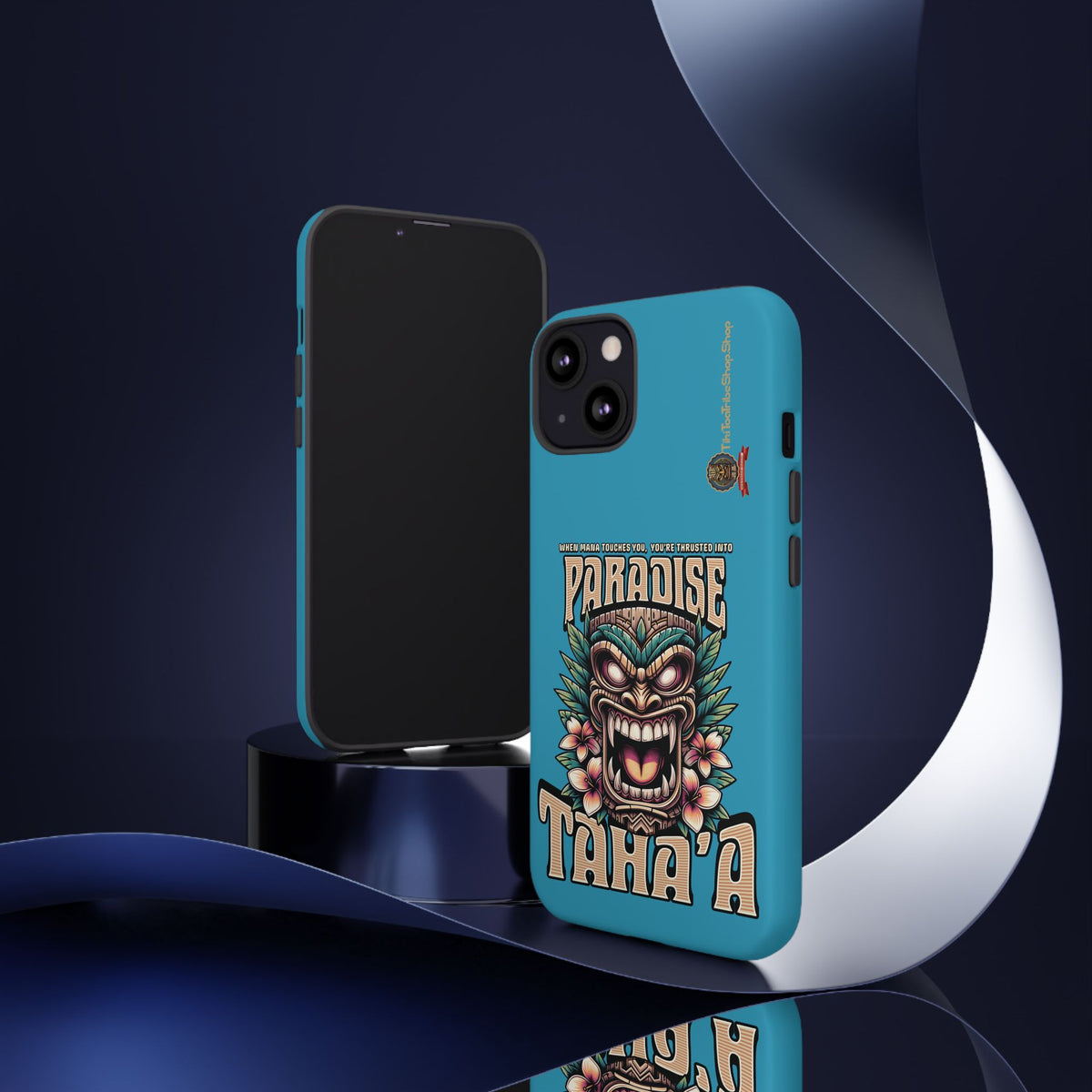 Tahaa – Coque Antichoc Premium « Tiki Féroce » | Design Tribal & Protection Maximale