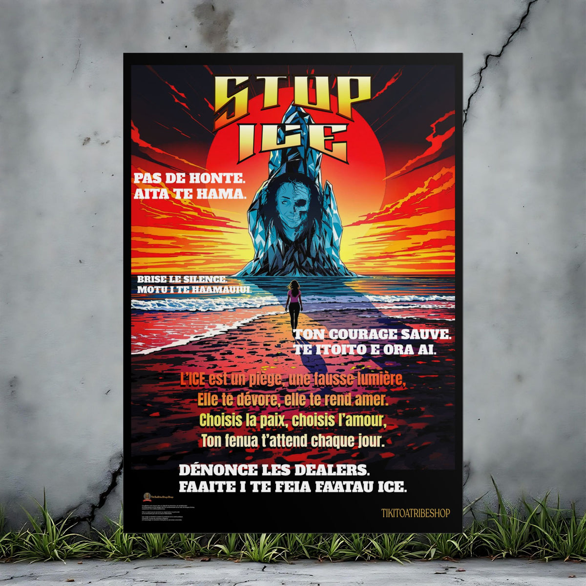Posters Anti-ICE Polynésie – Affiches de Sensibilisation Contre la Drogue “Paruru i te ora – Brisons les chaînes de l’ICE”