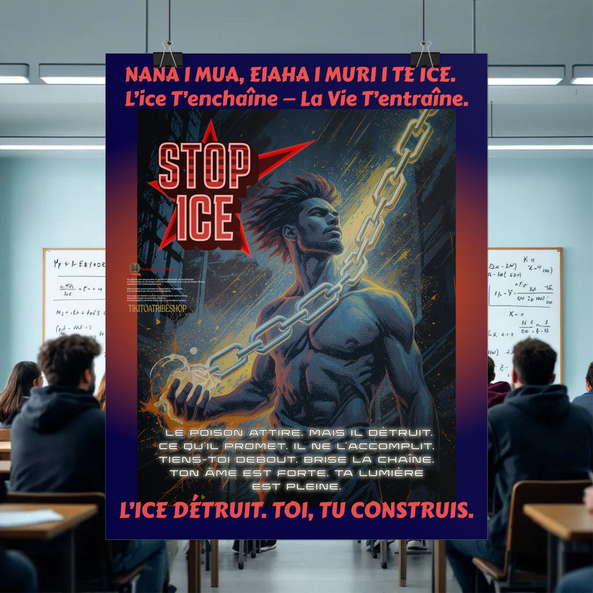 Posters Anti-ICE Polynésie – Affiches de Sensibilisation Contre la Drogue “Paruru i te ora – Brisons les chaînes de l’ICE”