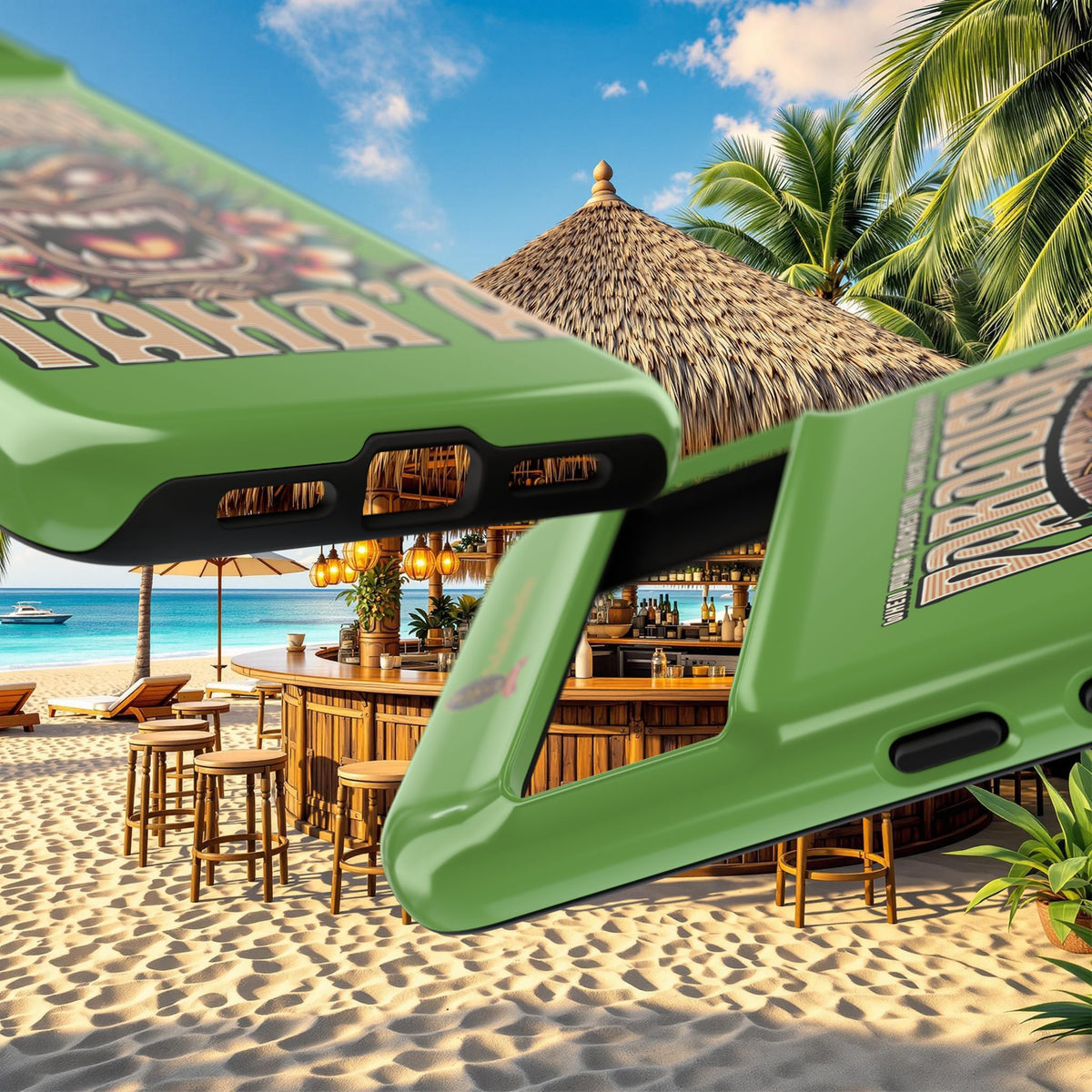 Tahaa – Coque Antichoc Premium « Tiki Féroce » | Design Tribal & Protection Maximale