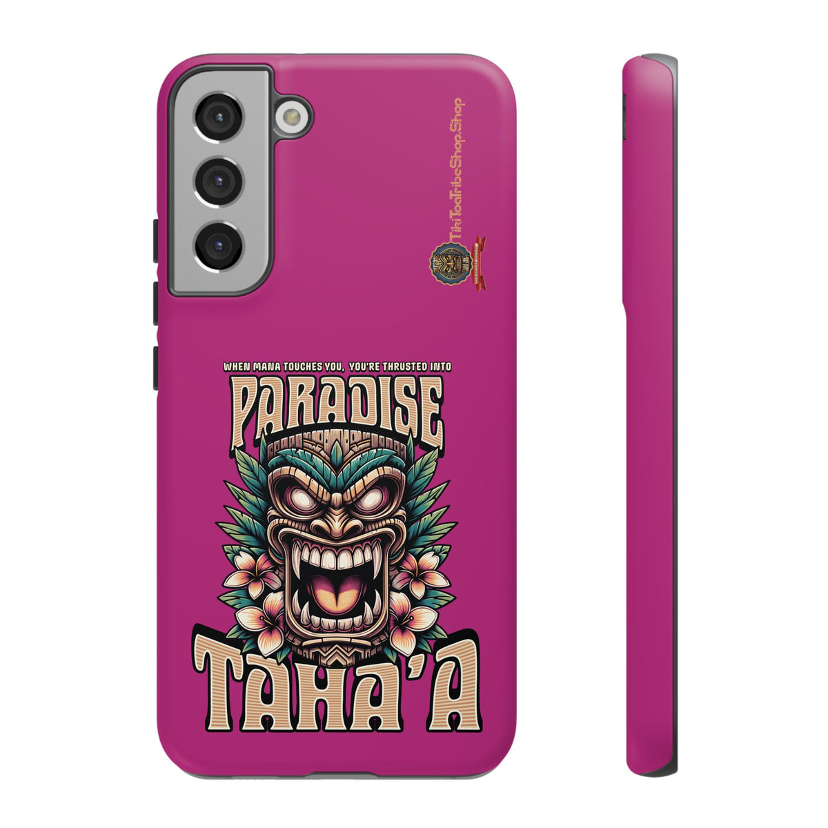 Tahaa – Coque Antichoc Premium « Tiki Féroce » | Design Tribal & Protection Maximale