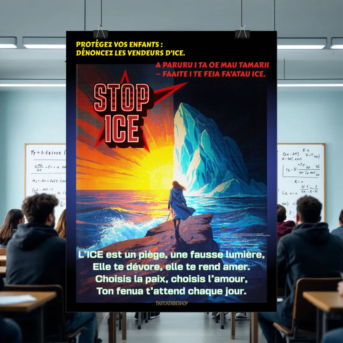 Posters Anti-ICE Polynésie – Affiches de Sensibilisation Contre la Drogue “Paruru i te ora – Brisons les chaînes de l’ICE”