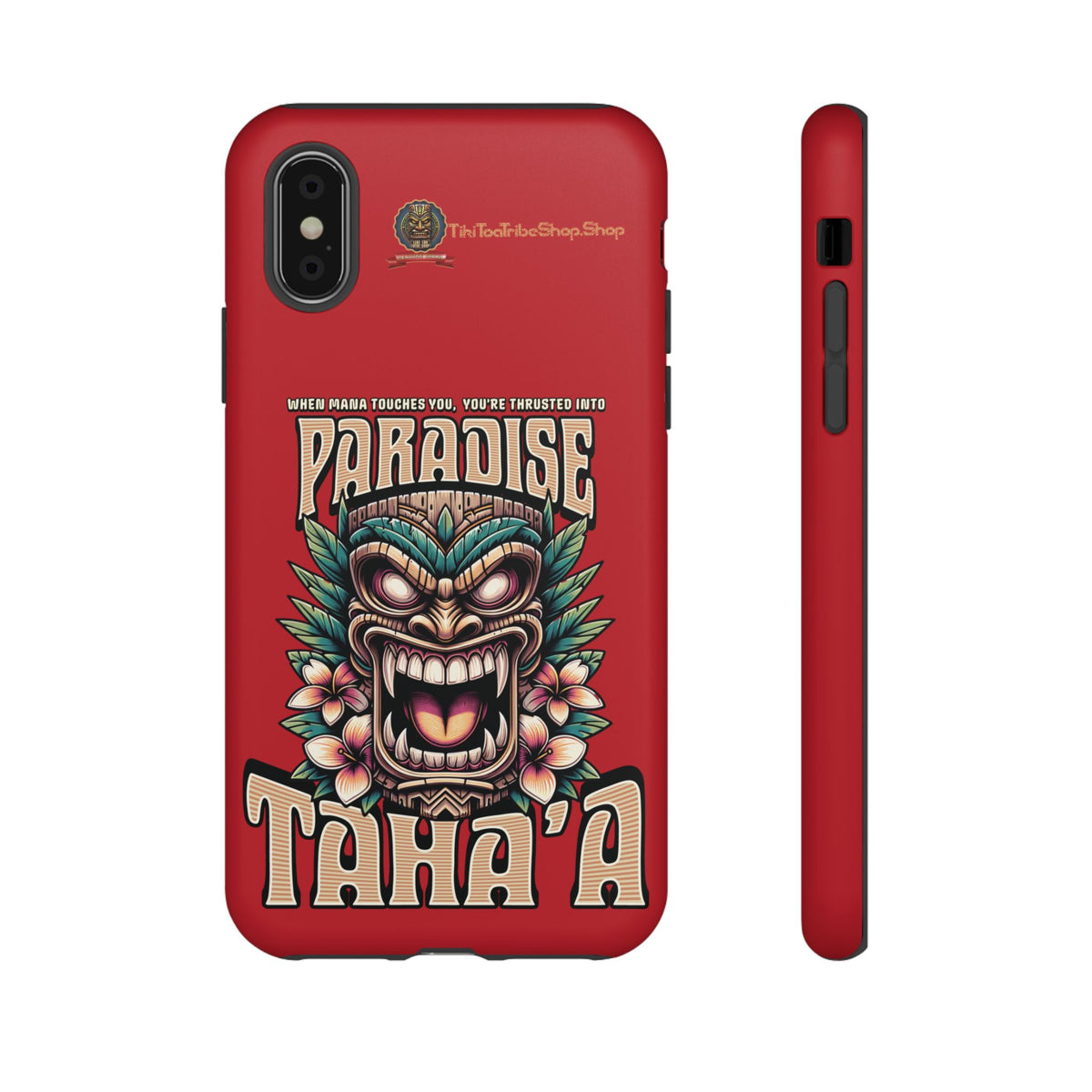 Tahaa – Coque Antichoc Premium « Tiki Féroce » | Design Tribal & Protection Maximale