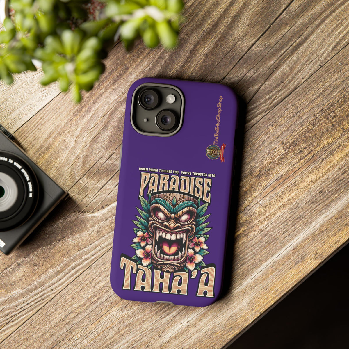 Tahaa – Coque Antichoc Premium « Tiki Féroce » | Design Tribal & Protection Maximale
