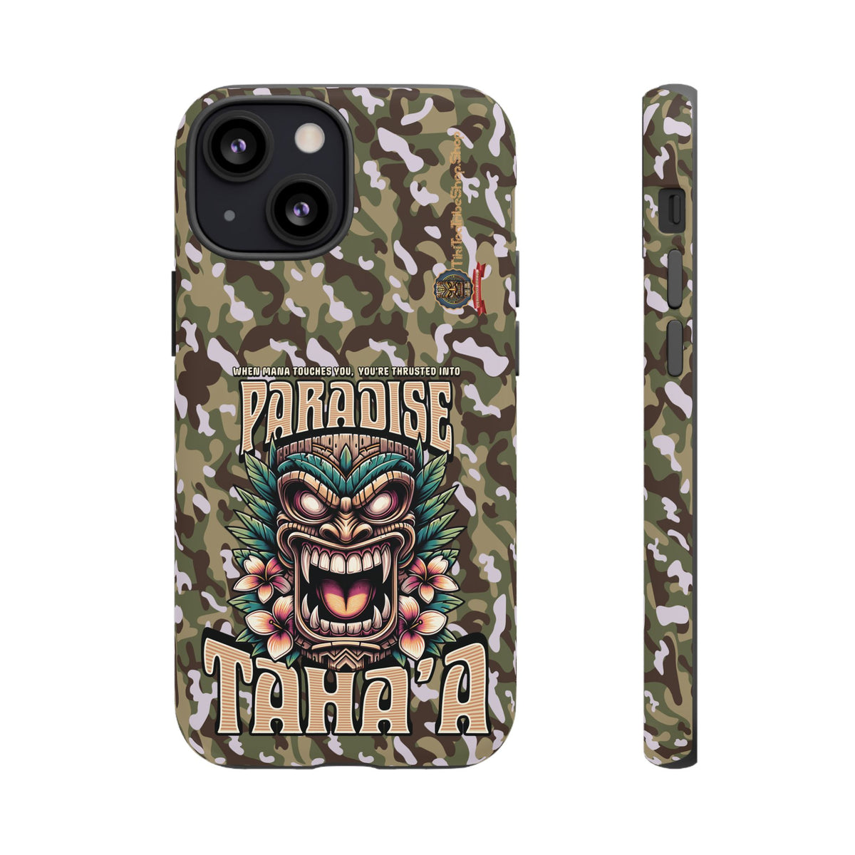 Tahaa – Coque Antichoc Premium « Tiki Féroce » | Design Tribal & Protection Maximale