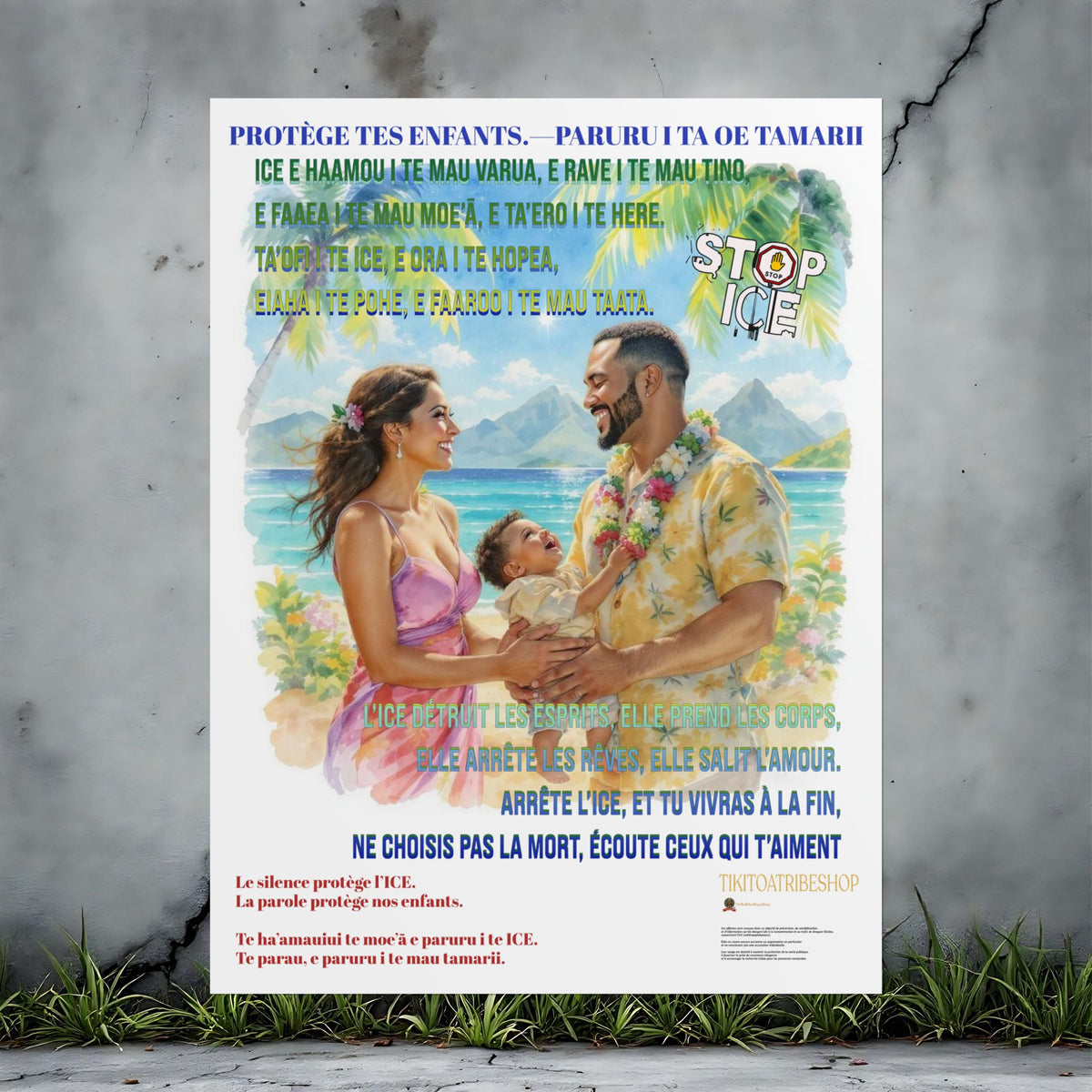 Posters Anti-ICE Polynésie – Affiches de Sensibilisation Contre la Drogue “Paruru i te ora – Brisons les chaînes de l’ICE”
