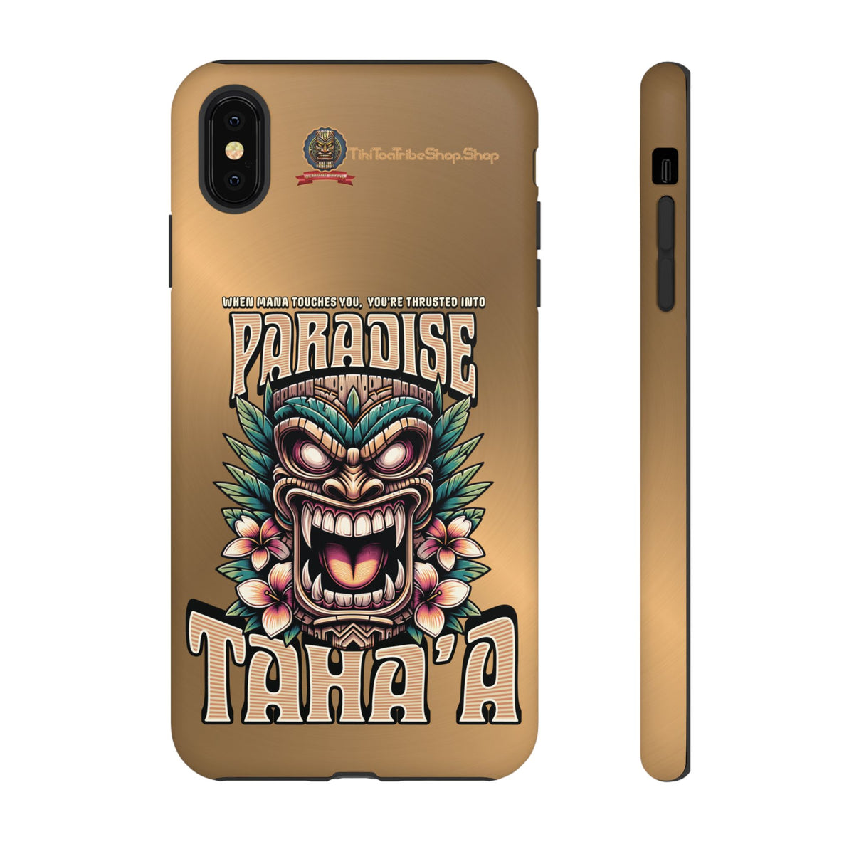 Tahaa – Coque Antichoc Premium « Tiki Féroce » | Design Tribal & Protection Maximale