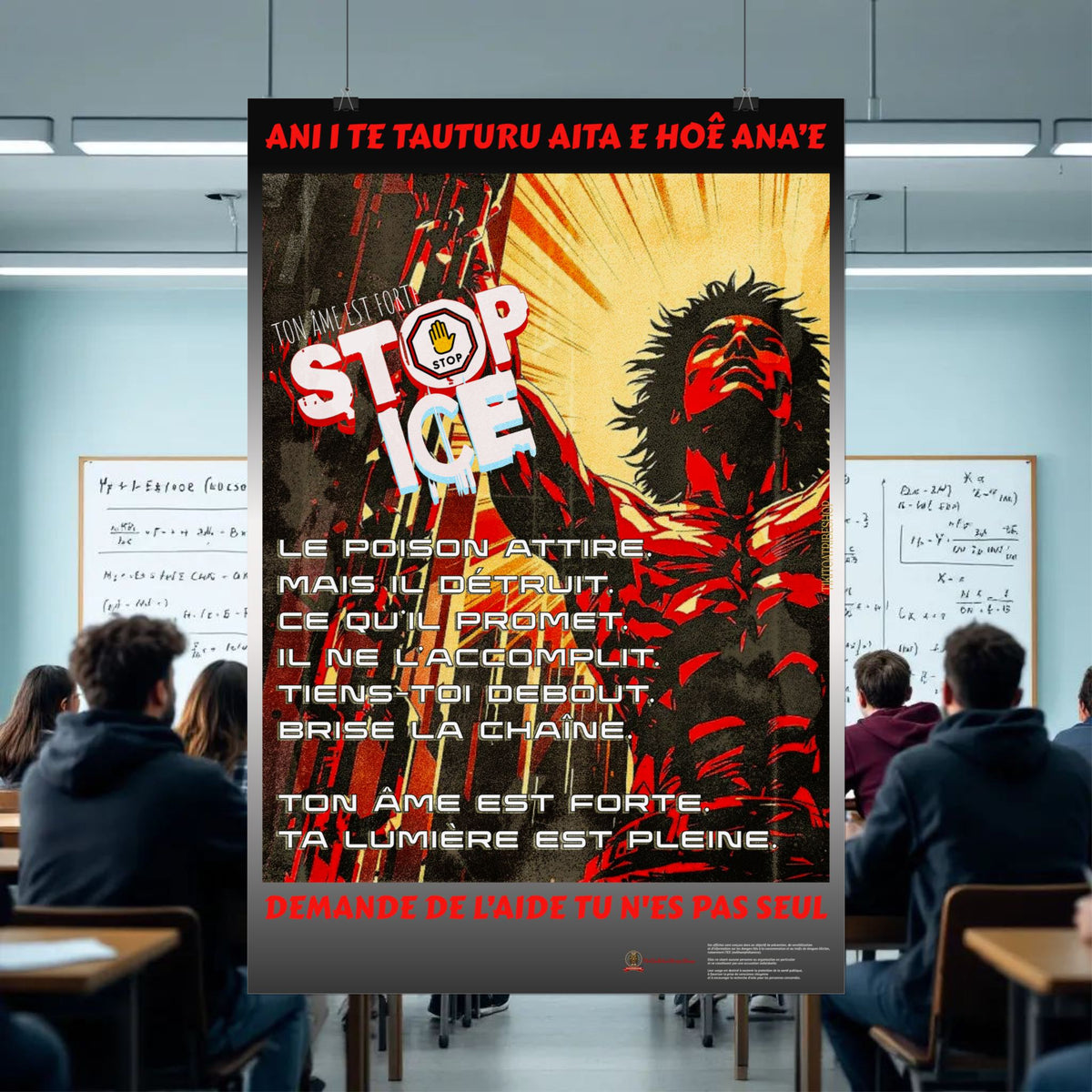Posters Anti-ICE Polynésie – Affiches de Sensibilisation Contre la Drogue “Paruru i te ora – Brisons les chaînes de l’ICE