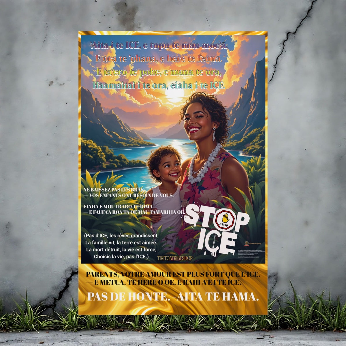 Posters Anti-ICE Polynésie – Affiches de Sensibilisation Contre la Drogue “Paruru i te ora – Brisons les chaînes de l’ICE”
