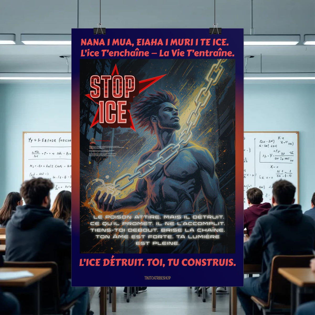 Posters Anti-ICE Polynésie – Affiches de Sensibilisation Contre la Drogue “Paruru i te ora – Brisons les chaînes de l’ICE”