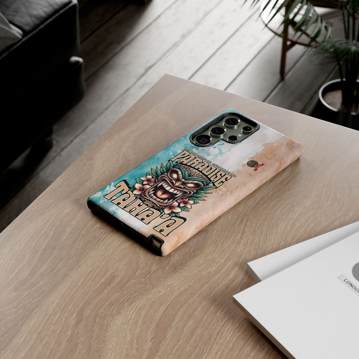 Tahaa – Coque Antichoc Premium « Tiki Féroce » | Design Tribal & Protection Maximale