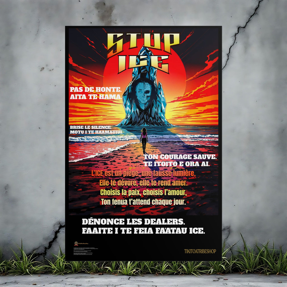 Posters Anti-ICE Polynésie – Affiches de Sensibilisation Contre la Drogue “Paruru i te ora – Brisons les chaînes de l’ICE”