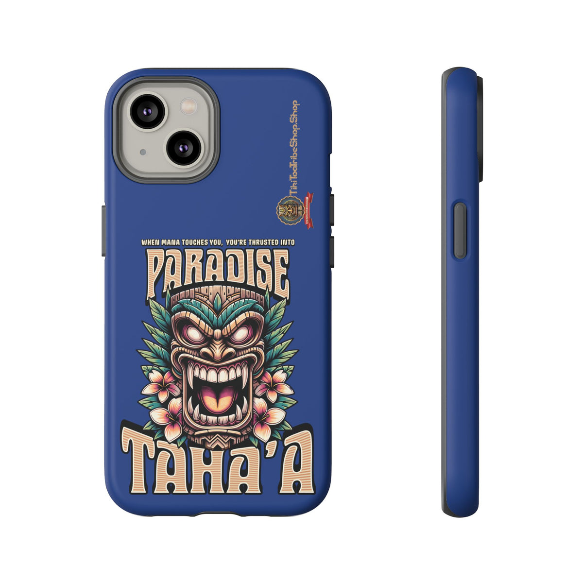 Tahaa – Coque Antichoc Premium « Tiki Féroce » | Design Tribal & Protection Maximale